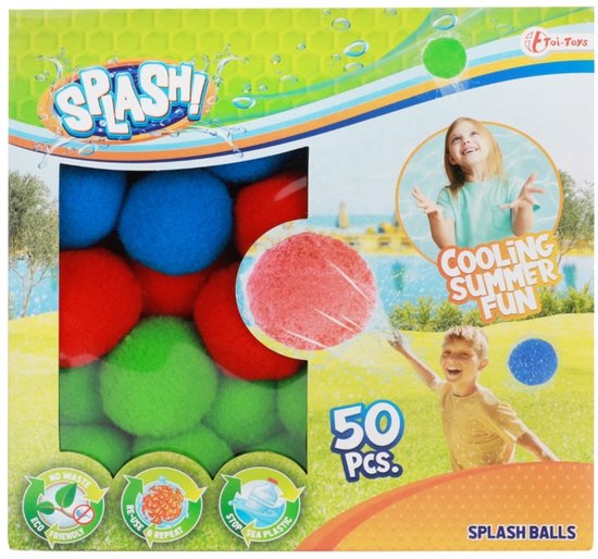 Splash - Super Splash Balls - 50 pièces - Ø5cm - Respectueux de l'environnement