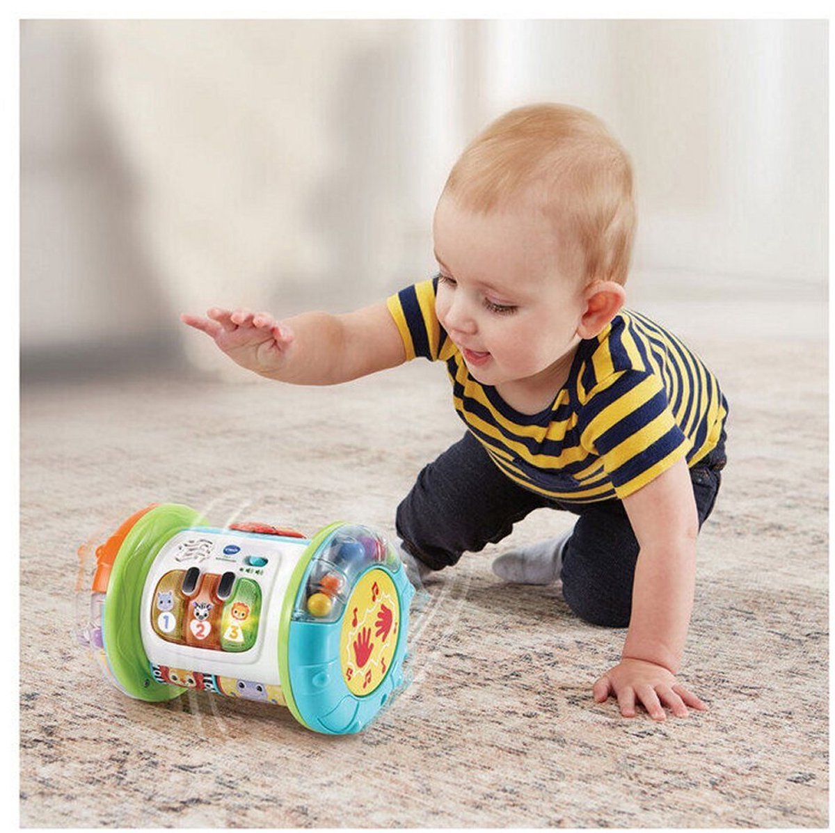 VTech Baby 3-in-1 Kruiprol - Educatief Speelgoed - Activiteitenroller met Lichts- en Geluidseffecten - Baby Speelgoed — afbeelding 10