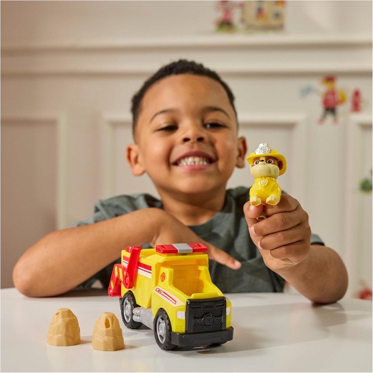 PAW Patrol - Brandweerredding - Rubble's kiepwagen - speelgoedauto met speelfiguur — afbeelding 5