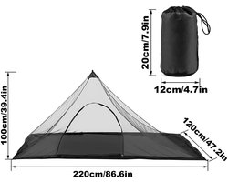 Kampeer-Tent-Met-Portable-Opbergtas-Waterdichte-Mesh-Tent-B zwart