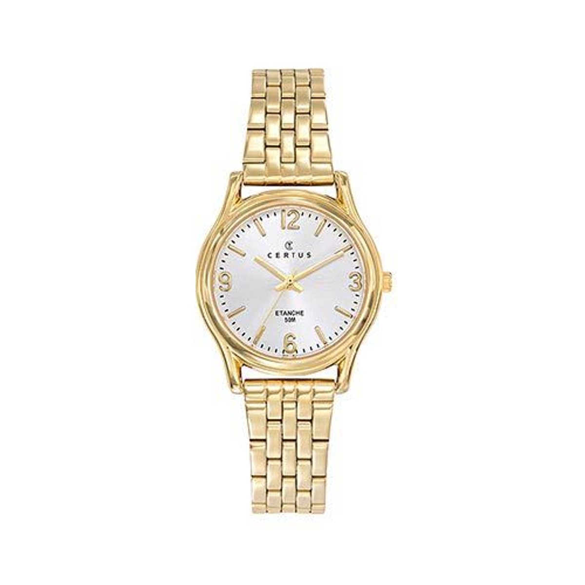 Certus-dameshorloge-model 630815-goudkleurig-5 atm waterdicht-Diameter 28 mm-made in France
