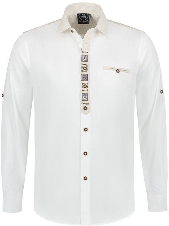 Chemise Tyrol pour homme Landhaus - Wit - Taille 3XL