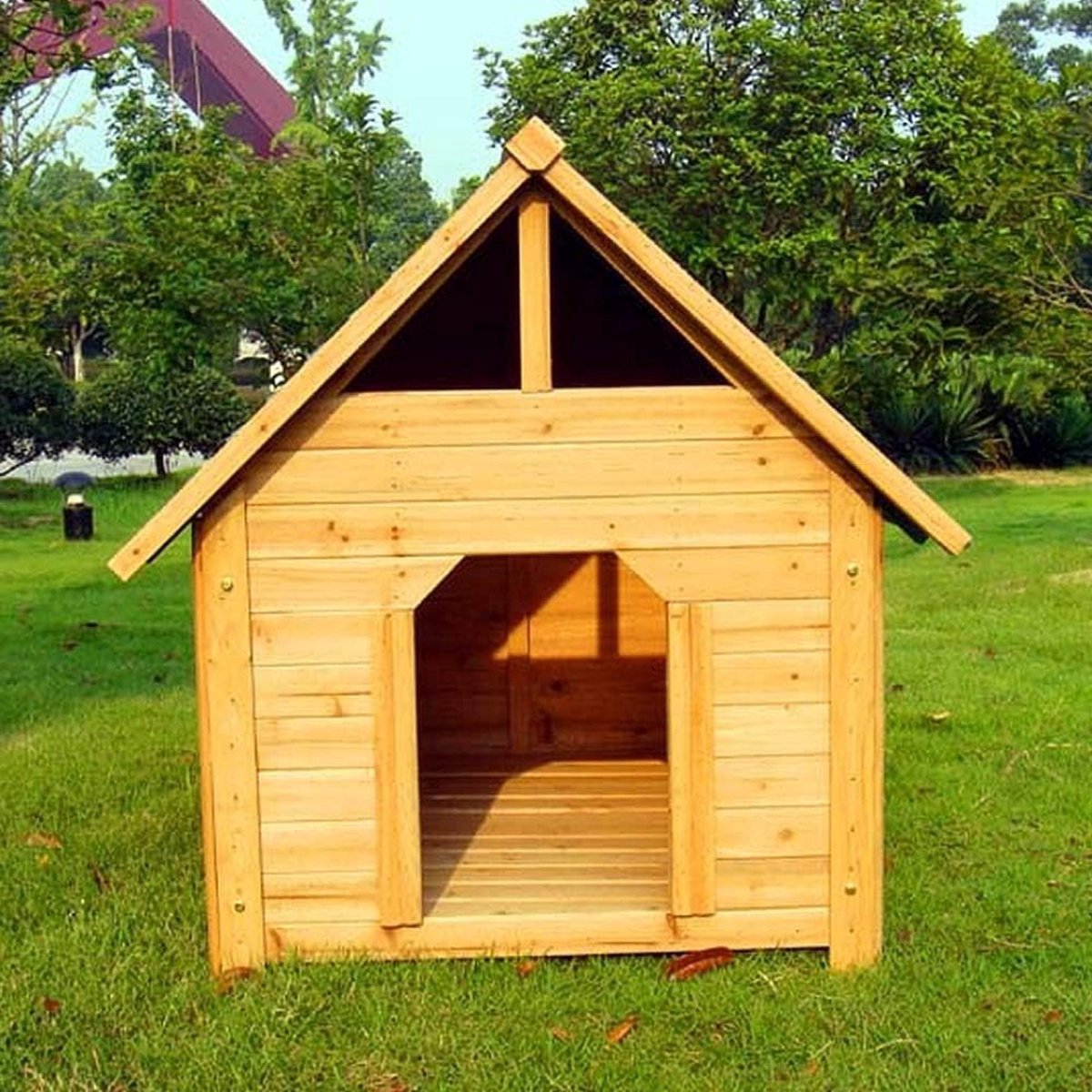 Thuys – Hondenhok Buiten – Hout Hondenhok – Hondenhuisje – 95 x 115 x 75cm – Bruin