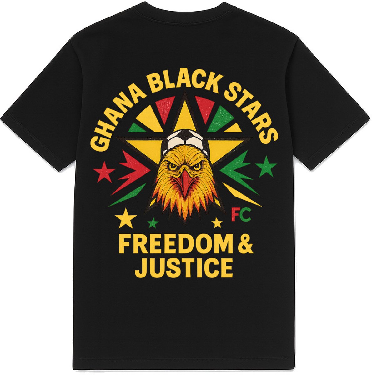FC ELEVEN - Ghana Black Stars Heavy T-Shirt - Zwart