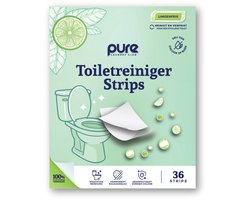 Pure Laundry Club Toiletreiniger Strips - 36 Stuks - Limoenfris - Krachtige & Milieuvriendelijke WC-Reiniger - 100% Plasticvrij - Zonder Chloor of Bleek - Biologisch Afbreekbaar & Compact