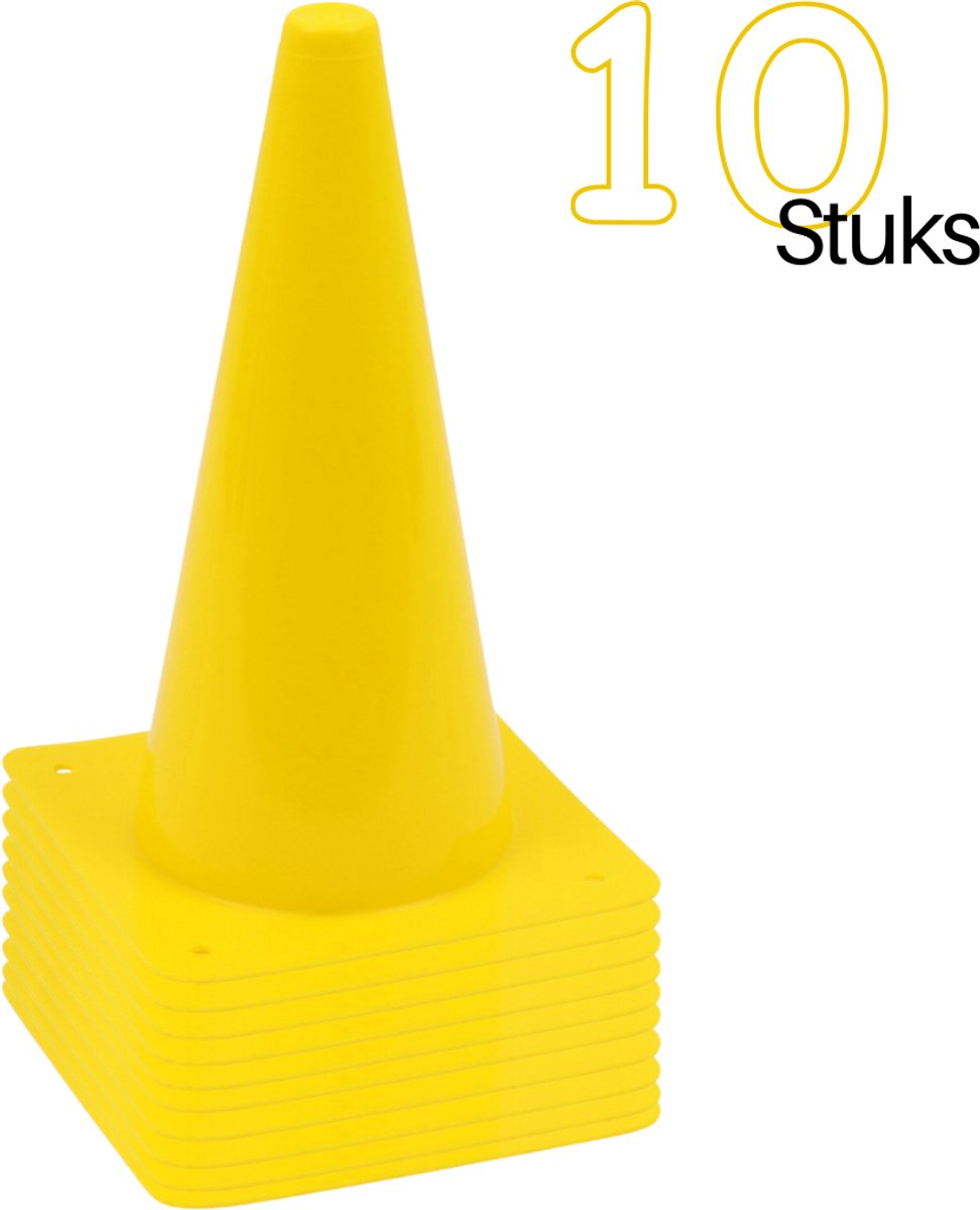 Gele Pionnen 10 stuks - 31 cm Sport pionnen - Kegels Geel