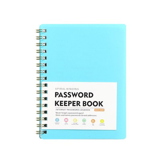 Wachtwoordenboekje - Wachtwoordenboekje met alfabet - Password Organizer - A6 - Wachtwoorden notitieboek - Password book - Voor internet, website, adres, contacten