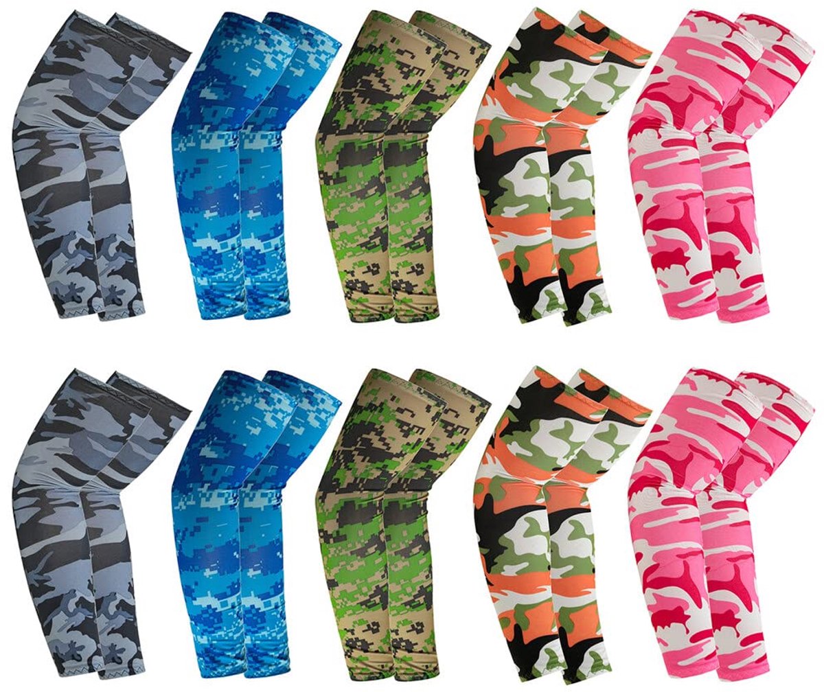 10 Paar Arm Sleeves - Anti-UV, Zacht en Ademend, Unisex