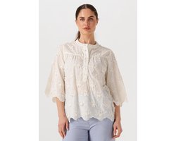 Lollys Laundry Louisell Blouse Ss Dames - Jurken - Wit - Maat XS