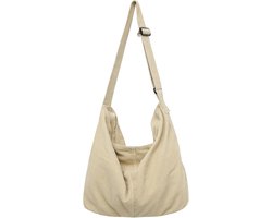 Tas - Vrouwen Schoudertas - Grote Casual Tote Crossbody Tas - voor School - Kantoor - Werk - Reizen - Uitgaan - Wit