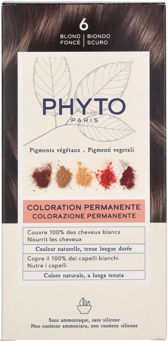 Kit Coloration Cheveux PHYTO 6C Blond Foncé Cuivré - Produit Français Neuf - Soin Couleur