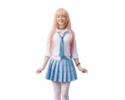Luxe 6-delige cosplay schoolmeisje - Inclusief pruik - Anime rollenspel - BDSM