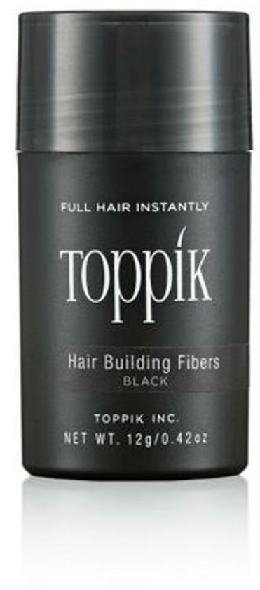 Toppik Hair Building Fibers Zwart - 12 gram - Cosmetische Haarverdikker - Verbergt haaruitval - Direct voller haar