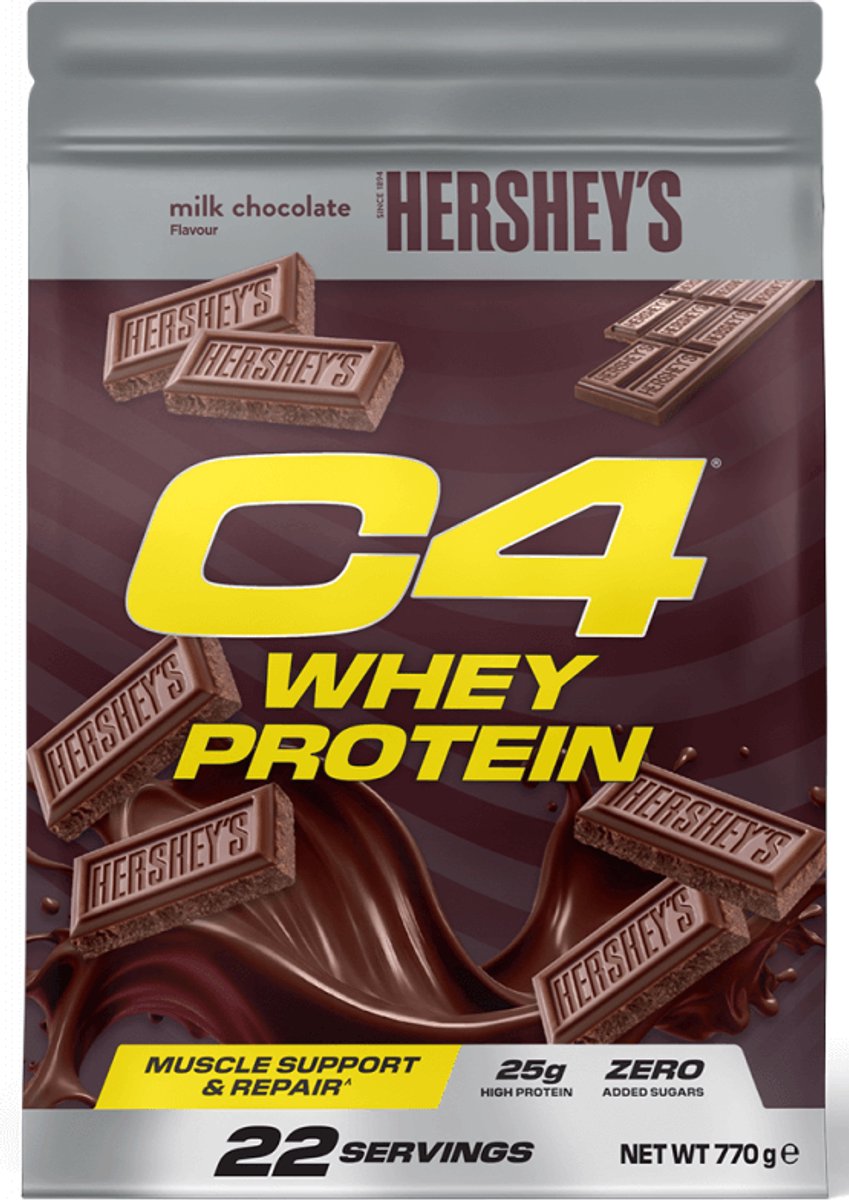 Cellucor C4 Whey Protein - Proteine Poeder - Eiwitpoeder - Proteine Shake - Hershey Milk Chocolate - 770 gram (22 porties)