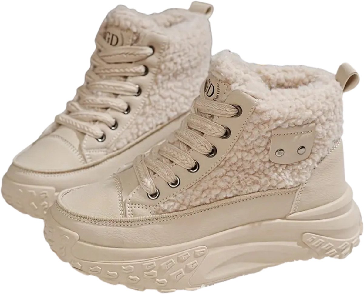 Livano Snowboots Dames Sneeuwschoenen Snowboots Wintersport Ski Gadgets Creme