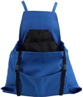 Buiten Plukschort met grote zakken - Tuinschort met zakken - Verstelbare tuinschort - Tuinschort - met oogstzak - Cadeau voor iemand die van tuinieren houdt - Blauw