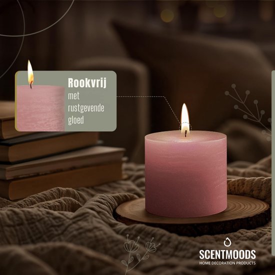 Bolsius Lot De 4 Bougies Pilier - Ivoire - 15 X 6 Cm - Bougies Décoratives - Longue Durée De Combustion De 42 Heures - Sans Parfum - Cire Végétalienne 5% Naturelle - Sans Huile De Palme