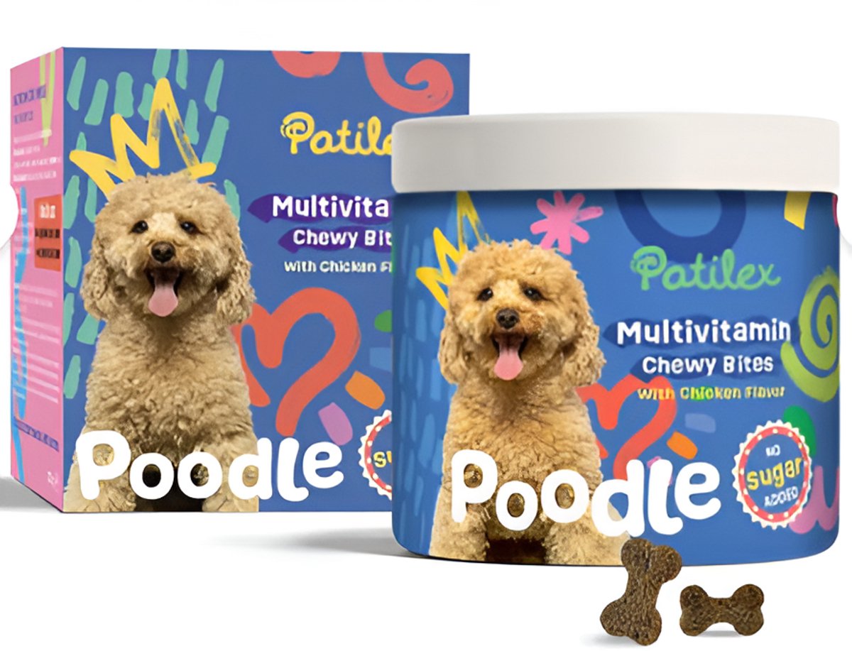 Multivitamine voor Poodles| Geschikt voor toypuppy's en volwassen vrienden| Beloningsvitaminen