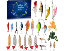 Adventskalender - kerstmis cadeau - Vissen - Adventskalender vissen kerst countdown 2025 - Kerstmis aftellen - 24 dagen vissen kunstaas set voor volwassen mannen tiener jongens - 2025 verrassingscadeau - kerstadventskalender - countdown - rituals