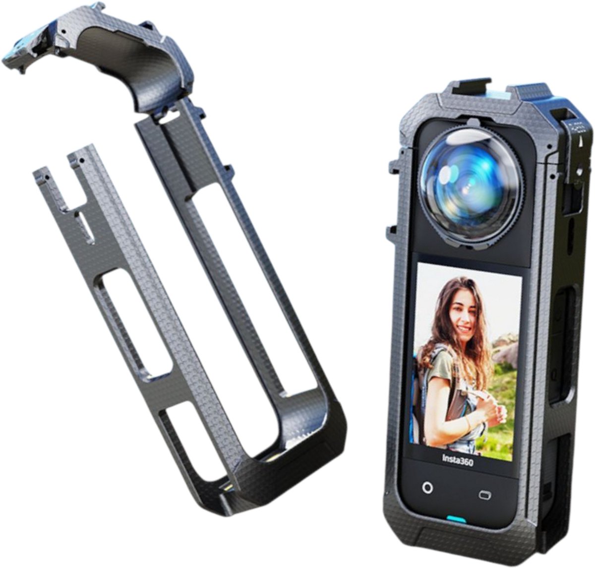 Protective Cage 4 Insta360 One X5 - Beschermhoes voor Insta360 One X5 Carbon Fiber - Beschermend Frame - Protective Frame for Insta360 One X5 - Beschermhoes - Insta360 Accessoires - Insta360 One X5