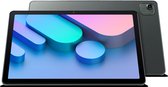 Grijze tablet met een scherm met abstracte vormen, achterkant met 5MP AI camera.