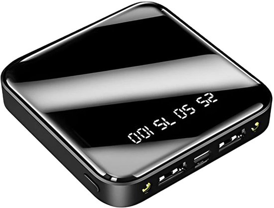 Powerbank 20000 mAh - Met Zaklamp - Draagbare Externe Oplader - Snelladen - 3 USB/USB-C Poorten - Universeel voor Smartphone Tablet & Meer - Zwart