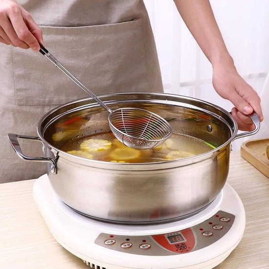 8 Stuks - Fondue netjes - Fonduenetjes - Fonduenet - Fonduenetten - Fondue Zeef - Roestvrij staal - Ø6.5 cm - Zwart — afbeelding 3