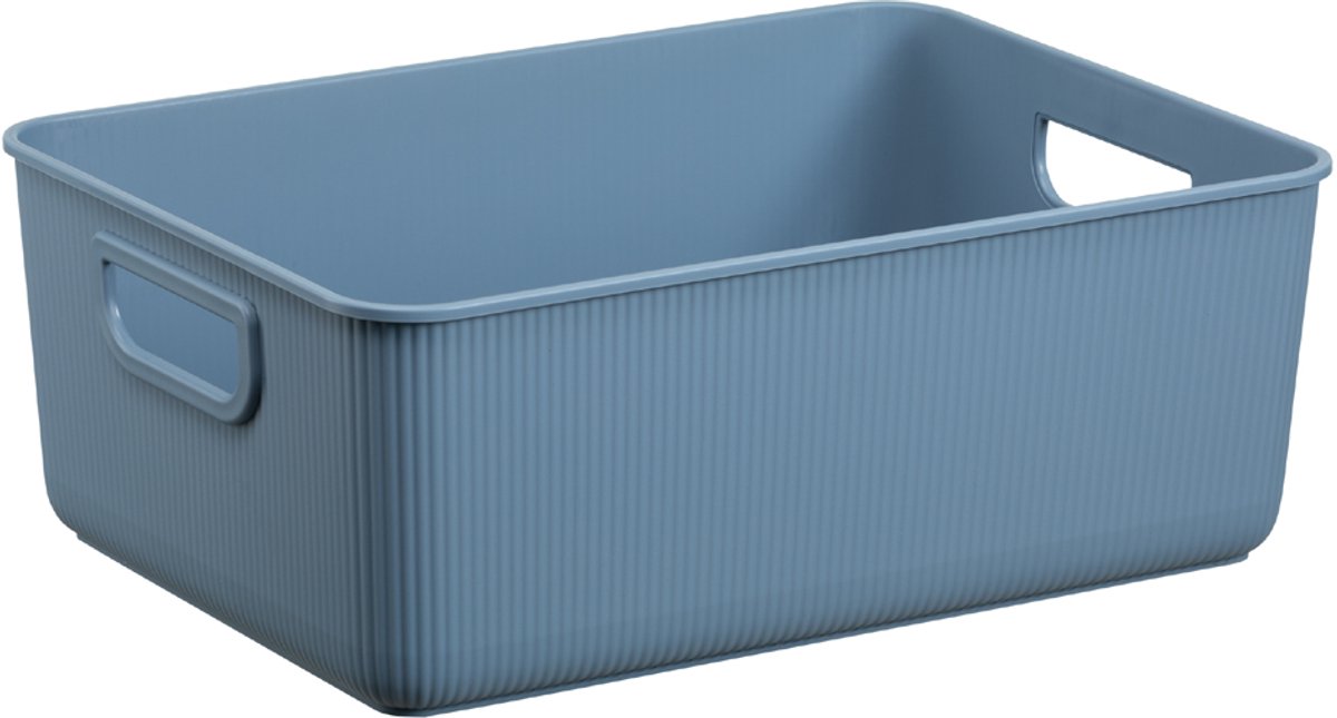 Akita Plast Team - Opbergbox - Opslagcontainer 10L - 100% gerecycled - Blauw