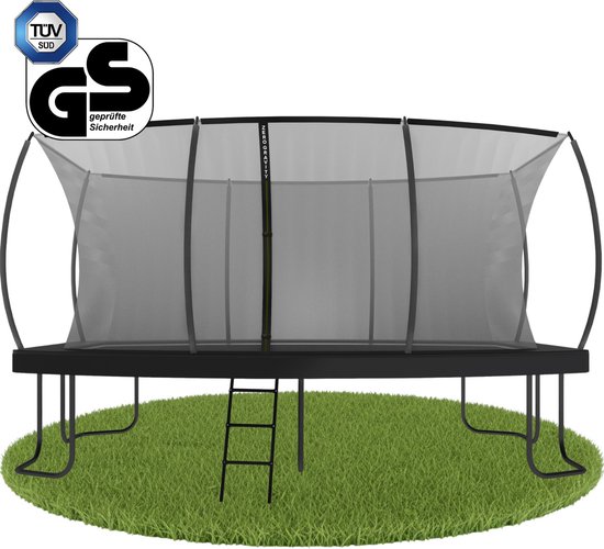Zero Gravity Trampolin 457x305cm inkl. Leiter & Bodenanker - bis 130kg