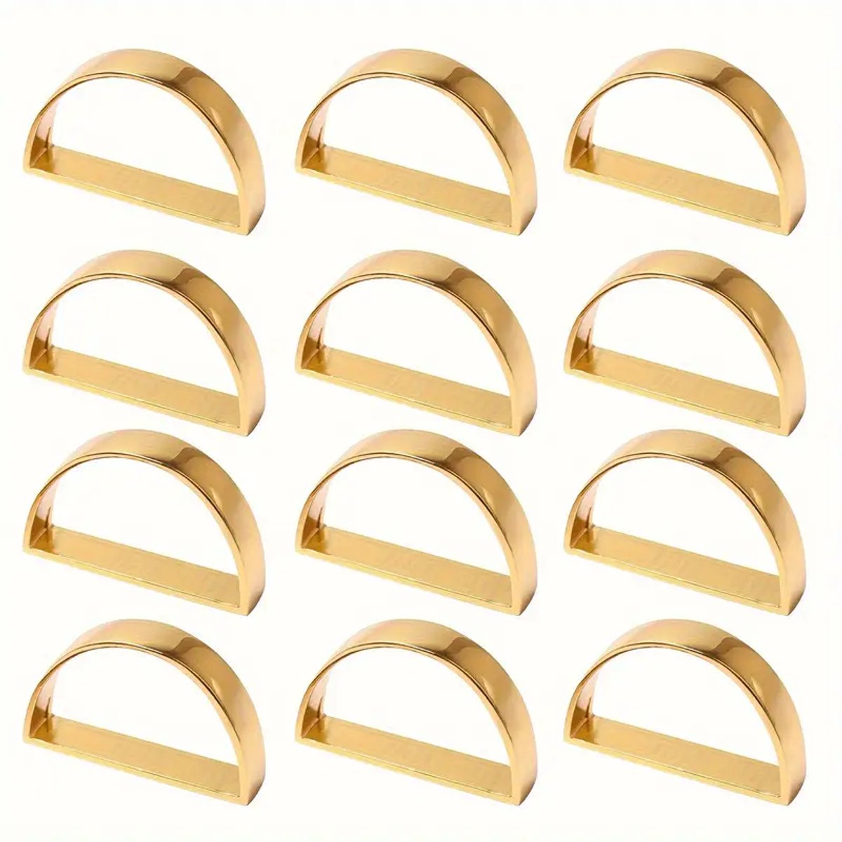 Gouden servetringen - halve maan - tafelstyling - tafeldecoratie feestdagen - servet