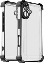 Ceezs TPU Shock Case met Camerabescherming Geschikt voor iPhone 16 Plus – Zwart, Slank, Schokbestendig en Duurzaam