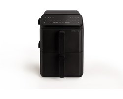 CREATEE - 11,2 L Airfryer met dubbele laag en onafhankelijke bediening, Zwart - AIR FRYER DUAL STACK