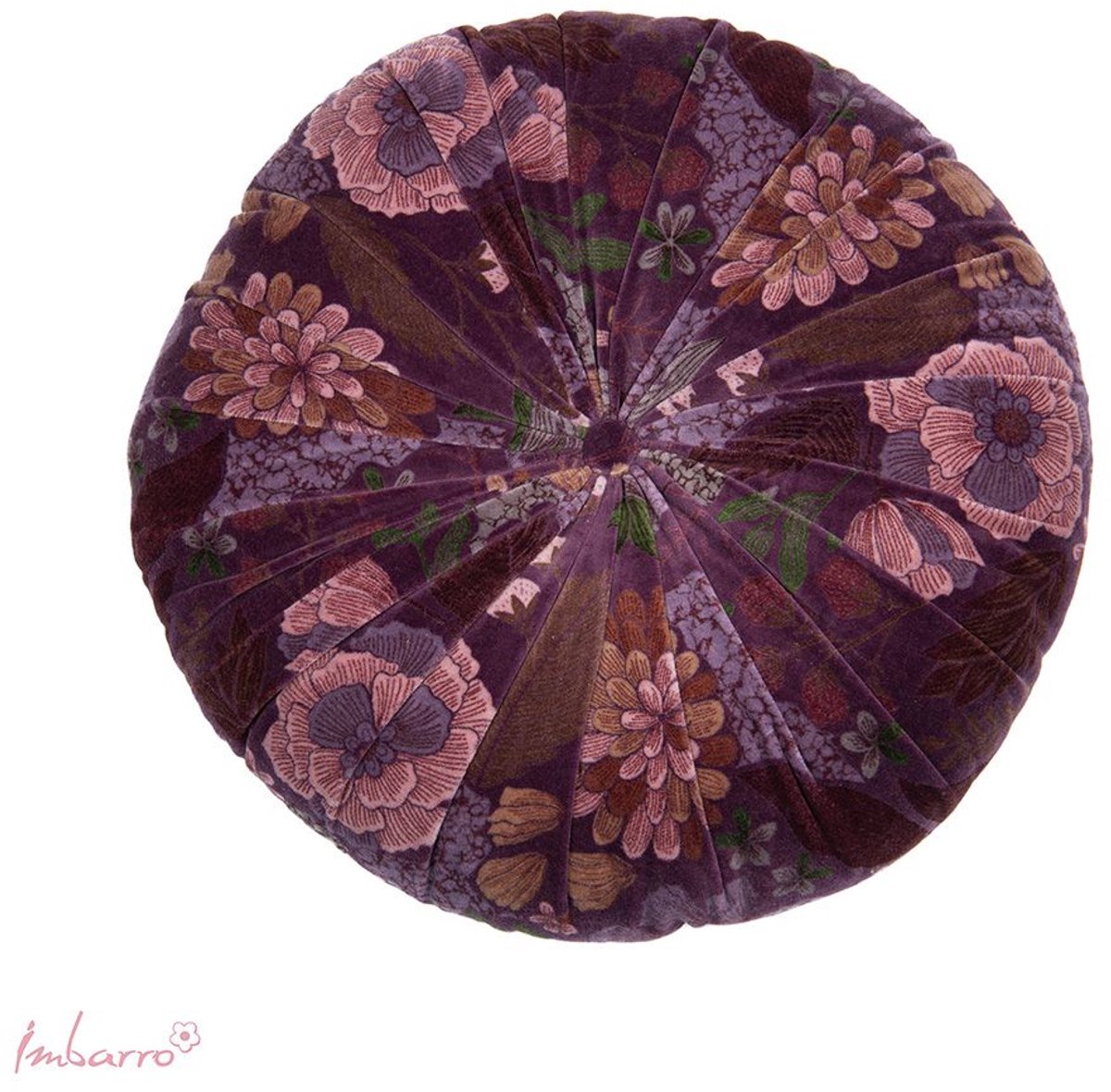 Imbarro Fashion & Home Kussen Maye Purple rond 47 cm 100% Katoen Velvet