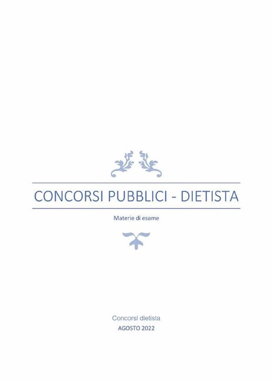 Concorsi pubblici. Dietista - cover