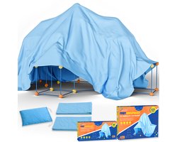 Fort Bouwpakket Megabundel + Uitbreidingspakket - 191 Onderdelen - Incl. Opbergzak & E-book - Constructiespeelgoed - Speeltent - Educatief Speelgoed - Bouwspeelgoed - Hut Bouwen