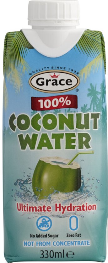 Grace 100% Kokoswater - 8 x 330ml - Voordeelverpakking