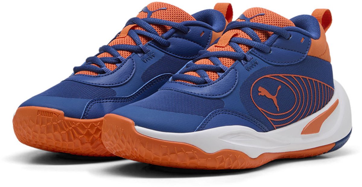 Puma Playmaker Pro Basketbalschoenen Voor Jongeren Jongens Oranje
