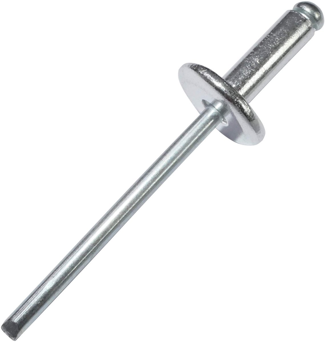 Set van 100 blindklinknagels Ã˜ 4 x 12 mm - DIN 7337 C - Aluminium/staal met 12 mm kop