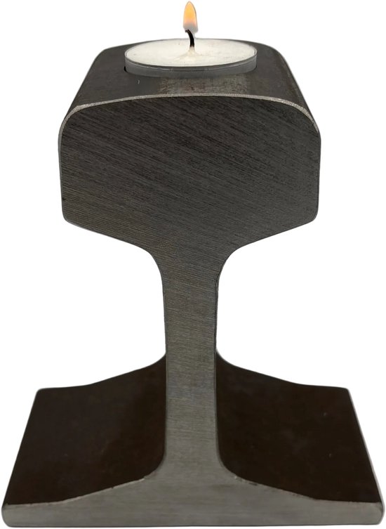 Torch Firmo® - Bougeoir Handgemaakt à partir d'une véritable tige de rail