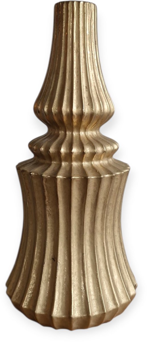 Daan Kromhout – Vaas – Bloemenvaas – Majestic – Goud – Keramiek – XL -28x57cm
