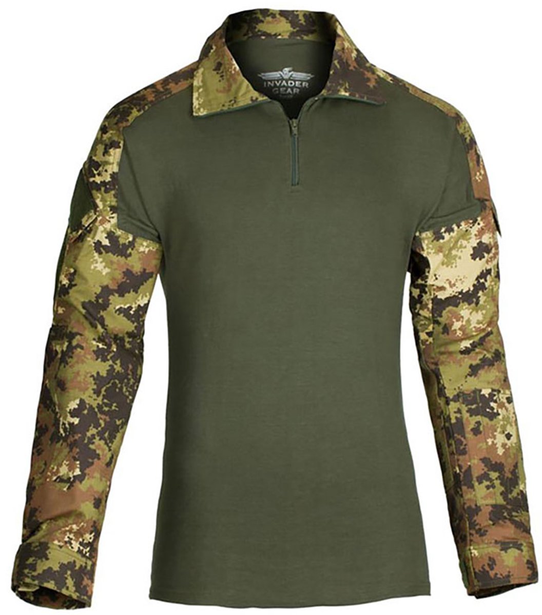 Invadergear Combat T-shirt Met Lange Mouwen Groen L