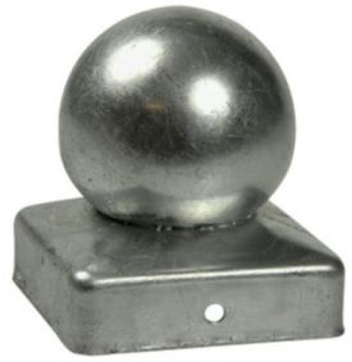 Paalkap met bol voor palen 9 x 9cm thermisch verzinkt