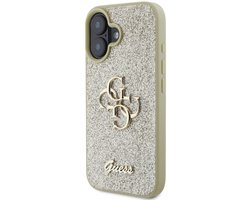 Guess GUHCP16SHG4SGD iPhone 16 6.1" goud/goud hardcase Fixed Glitter Big 4G