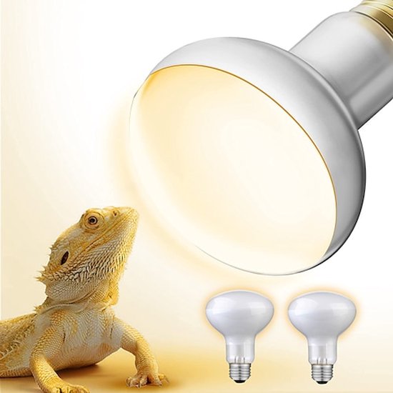 LUCKY HERP UVA UVB Heat Lamp Terrarium, E27 Reptiles UVB Lamp Terrarium 125W, D3 UV Basking Spot Lamp for Turtle, Bartagame, Lizard, Gecko