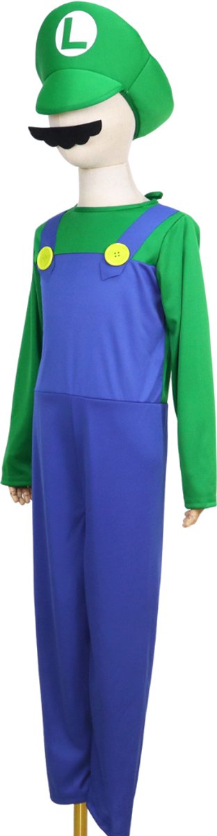 Joya Kids® Loodgieter Verkleedpak Kind | Inclusief Pet & Snor | Super Verkleedkleding voor Jongens & Meisjes | Stretch Jumpsuit Carnaval & Halloween | — afbeelding 14