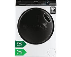 Haier HWD90-B14939-S - Was-droogcombinatie - 9+6kg - A/D - Extra stil (72 dB) - Zuinig - 15 programma’s - 10 jaar garantie op onderdelen