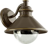 EGLO Albacete - Éclairage extérieur - IP44 - Applique - 1 lumière - Marron, Koper - Transparent