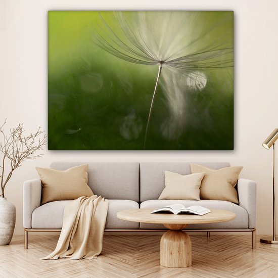 Peinture sur toile - Photo sur toile - Fleurs - Tournesol - Graines - Wit - Plantes - Décoration de chambre - 160x120 cm - Toile en toile