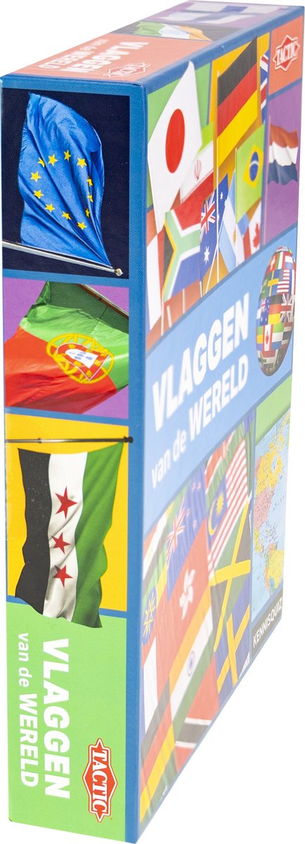 Tactic Vlaggen van de Wereld – Educatief spel – Leer de verschillende wereldvlaggen – 200 Kaarten – Inclusief wereldkaart — afbeelding 2