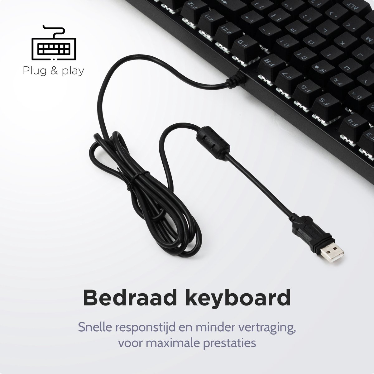 getcetera Mechanisch Gaming Toetsenbord 104 Toetsen Red Switches thumbnail 5